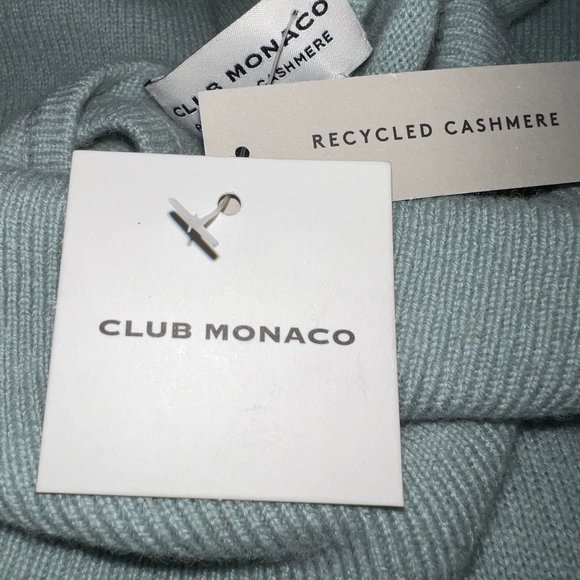 NWT Club Monaco Cashmere Keyhole Turtleneck Sweater in Jade Green Size XS - Picture 13 of 16